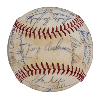1971 Cincinnati Reds Team Signed Official  Feeney N.L. Baseball With 26 Signatures Incl Rose, Bench and Anderson (JSA)